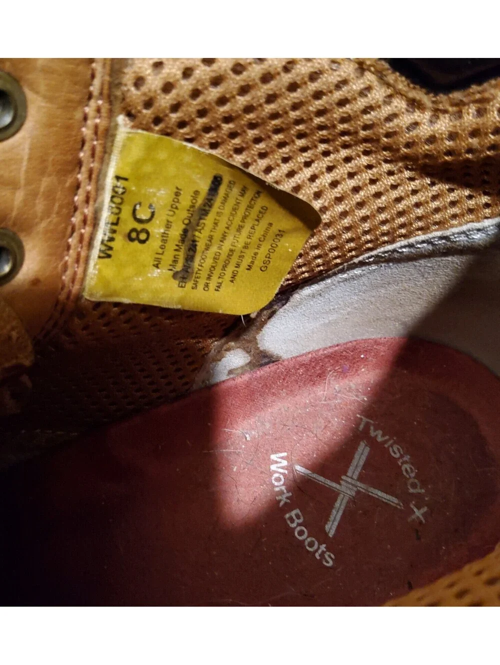 Twisted X Work Boot Men's 8C WWL0001 Steel Toe 6